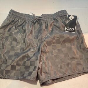 DSG Checkered Gray Soccer Shorts